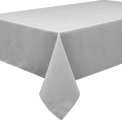 Abbildung von Home Direct Quadratische Tischdecke Textil 180 x cm, Farbe wählbar Hellgrau