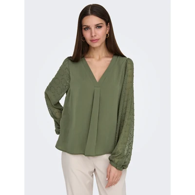 Abbildung von ONLY Shirtbluse ONLMASJA FR L/S V NECK SHIRT CS PTM