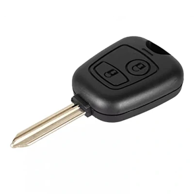 Abbildung von 2 Tasten Autoschlüssel Fernbedienungsgehäuse, Gehäuse, Ersatz, Zubehör, ungeschnittene Klinge, passend für Citroen C1 C2 C3 Saxo Xsara Picasso Berlingo