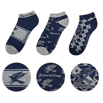Abbildung von Cinereplicas Harry Potter Socken 3er Set Gryffindor/Ravenclaw/Slytherin/Hufflepuff Offizielle Lizenz Einheitsgröße: 35 bis 45 EU