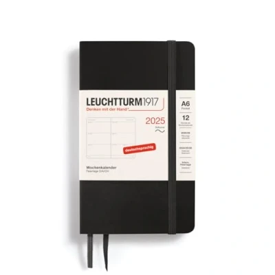 Abbildung von LEUCHTTURM1917 370571 Wochenkalender Pocket (A6) 2025, Softcover, Schwarz, Deutsch