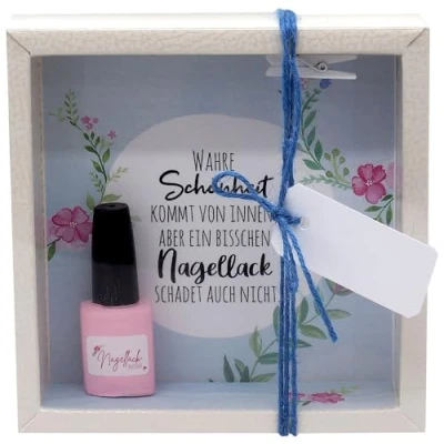 Abbildung von ZauberDeko Geldgeschenk Verpackung Nagelstudio Nagellack Maniküre Gutschein Geburtstag Weihnachten