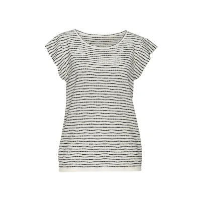Abbildung von Vivance Rundhals Tshirt print, Damen, Größe: 32/34, Creme schwarz