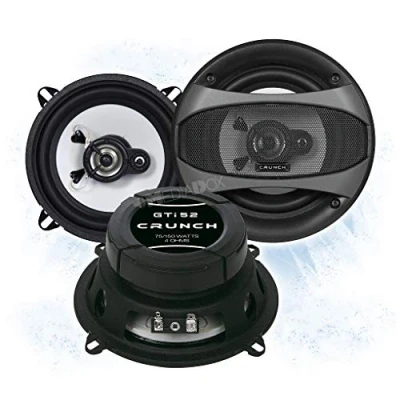 Abbildung von MEDIADOX Front/Heck 13cm/130mm 2 Wege Koax Auto Lautsprecher/Boxen/Speaker Set von Crunch (GTI52) kompatibel mit Renault (II)