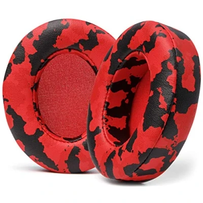 Abbildung von WC Wicked Cushions Ersatz Ohrpolster für Beats Studio 2 &amp; 3 (B0501, B0500) Wired Wireless Passt Nicht Solo Weicheres Leder, verbesserter Schaum und stärkerer Klebstoff Red Camo