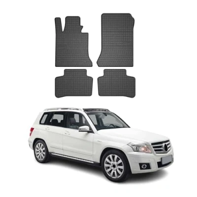 Abbildung von OMAC Gummi Fußmatten kompatibel mit Mercedes GLK Klasse X204 2008 2015 Automatte Schwarz 4X