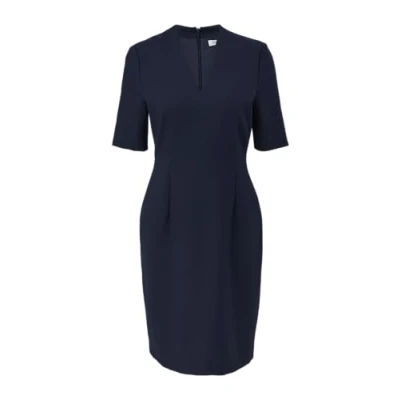 Abbildung von s.Oliver BLACK LABEL Etuikleid aus Viskosemix Navy 42