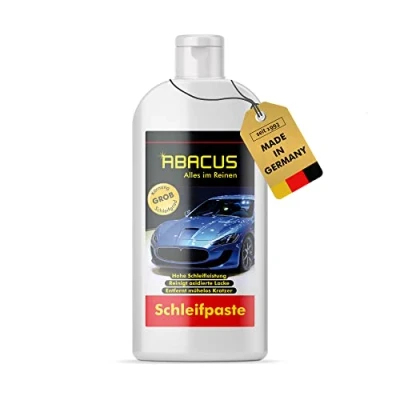 Abbildung von ABACUS® Schleifpaste Autolack, entfernt Kratzer und Verwitterung, Schleifpolitur Lack, Hologramm Entferner, Lackpflege, Reinigungspaste Lackoberflächen, Metall 500 ml