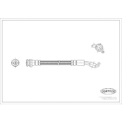 Abbildung von CORTECO 19035070 Bremsschläuche Hinterachse rechts 225