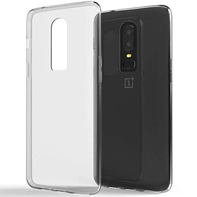 Abbildung von CoverKingz Handyhülle für OnePlus 6 Silikonhülle Soft Case Bumper Durchsichtig Handy Hülle Slim Cover Transparent