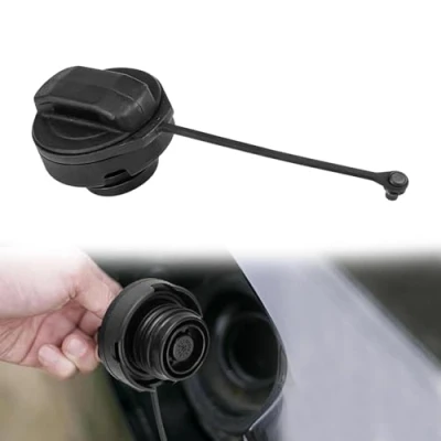 Abbildung von Tankdeckel mit Halteband, Ersatz für VW Polo 6R, Golf 4/5/6, Passat, Audi A4, A6, A8, Universal Treibstoffdeckel Seat, Skoda Kraftstofftankdeckel 1J0201550A 1H0201553B