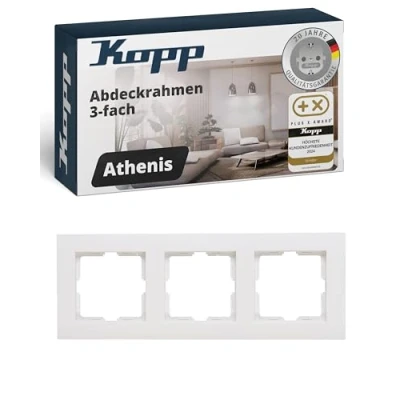 Abbildung von Kopp 402729060 Athenis Abdeckrahmen, 3 fach, Rein weiß