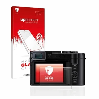 Abbildung von upscreen Schutzglas für Leica Q3 / 43 Schutzfolie, Glas Folie [Klar, 9H Panzerschutz, Anti Fingerprint]