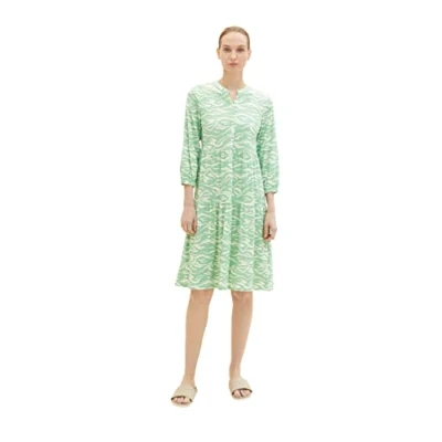 Abbildung von TOM Tailor Dress WITH Volants Freizeitkleid green, Damen, Größe: 38, Green