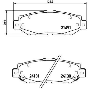 Abbildung von BREMBO P 83 038 Bremsbelagsatz mit akustischer Verschleißwarnung ohne Zubehör TOYOTA: Supra IV, LEXUS: SC I Coupe