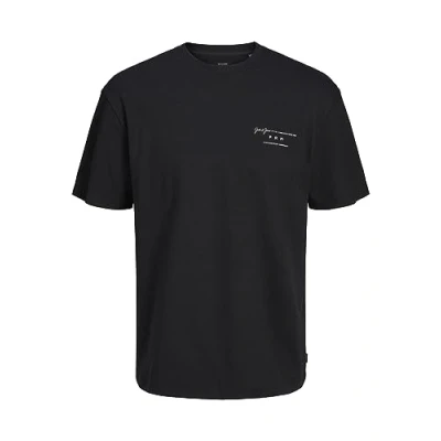 Abbildung von Jack &amp; Jones Premium Branding CREW NECK Tshirt print, Herren, Größe: Medium, Black