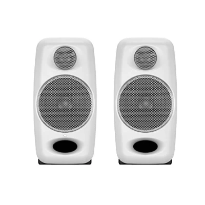 Abbildung von iLoud Micro Monitor White Special Edition kleinste Studio Referenz Monitorpaar weltweit, 4 Class D Endstufen, 50 Watt (RMS) bi amped, Bassreflex, weiß