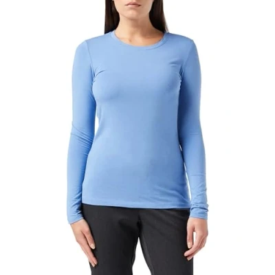Abbildung von Amazon Essentials Damen Langärmeliges T Shirt mit Rundhalsausschnitt, Klassischer Schnitt (Erhältlich in Übergröße), Blau, L