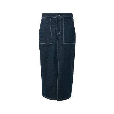 Abbildung von comma casual identity MIT Waschung Alinienrock, Damen, Größe: 36, Navy