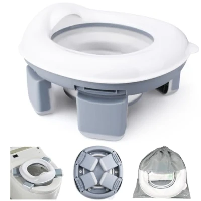 Abbildung von BBWELL Tragbare Baby Toilette,kinder töpfchen,Tragbares Reisetöpfchen,Tragbare Falttoilette für Kinder,Toilettensitz Kinder,Reisetöpfchen Faltbares Kinder,für den Innen und Außenbereich