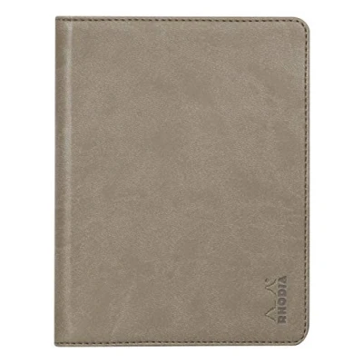 Abbildung von Rhodia 213002C Mappe für Block oder Notizheft Rhodiarama N13, DIN A6 (10,5x14,8 cm) 13x17 cm, elegant und praktisch, Maulwurfsgrau, 1 Stück
