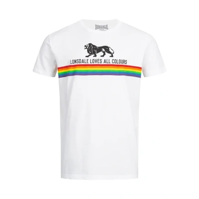Abbildung von Lonsdale Nelson Tshirt print, Herren, Größe: Small, White
