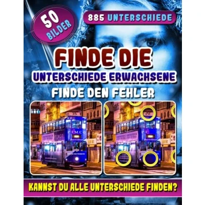 Abbildung von Finde den Fehler Erwachsene die Unterschiede: Suchbilder Rätsel. Fehlersuchbuch. Erkenne es, Gewinne Fühle dich Erfolgreich!