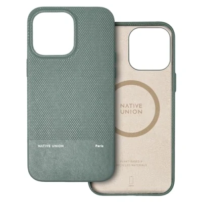 Abbildung von Native Union (Re Classic Case MagSafe kompatibel mit integrierten Magneten Aus recycelten und pflanzlichen Materialien Ultrarobust 1,8 m Fallschutz für iPhone 15 Pro Max (Schiefergrün)