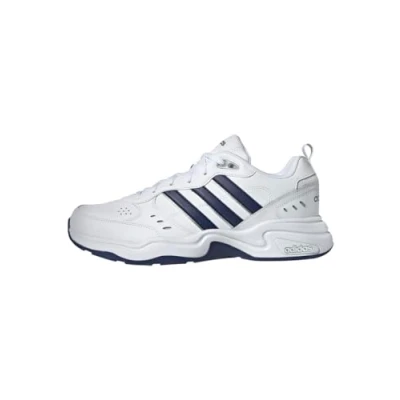Abbildung von adidas Herren Strutter Shoes Gymnastik und Trainingsschuhe, Cloud White/Dark Blue/Matte Silver, 49 1/3 EU