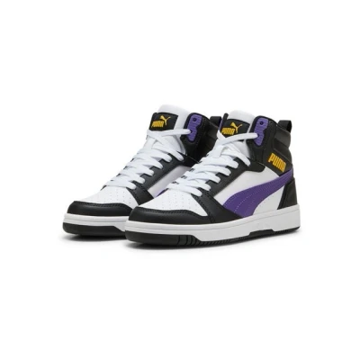 Abbildung von Puma Rebound V6 MID JR Sneaker high für Kinder, Größe: 36, White/team violet/black Schuhe