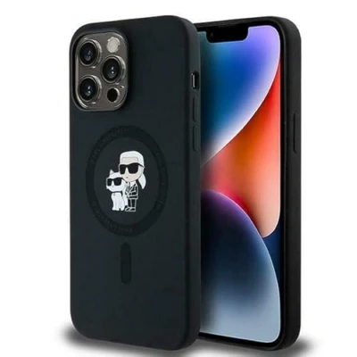 Abbildung von CG Mobile Karl Lagerfeld KLHMP14LSCMKCRHK Hülle für iPhone 14 Pro 6.1&quot; Schwarz hardcase Silicone &amp; Choupette