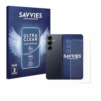 Abbildung von Savvies 6 Stück Schutzfolie für Samsung Galaxy S25 Enterprise Edition (Display+Kamera) Displayschutz Folie Ultra Transparent