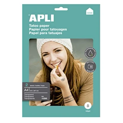 Abbildung von APLI Inkjet Tattoo Druckpapier A4 2 Blatt