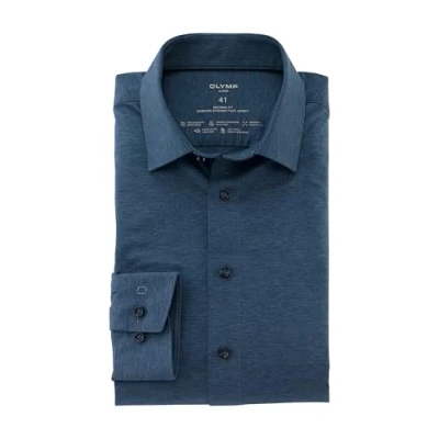 Abbildung von OLYMP Luxor 24/Seven modern fit Hemd Langarm Jersey Stretch rauchblau Gr. 46