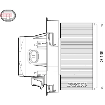 Abbildung von DENSO DEA21012 Innenraumgebläse für Linkslenker PEUGEOT: 207 Schrägheck