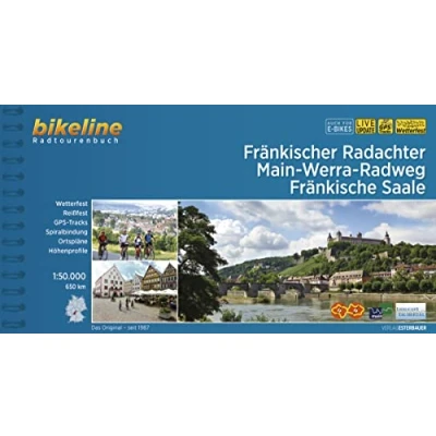 Abbildung von Fränkischer Radachter Main Werra Radweg Fränkische Saale: 650 km, 1:50.000, wetterfest/reißfest, GPS Tracks Download, LiveUpdate (Bikeline Radtourenbücher)