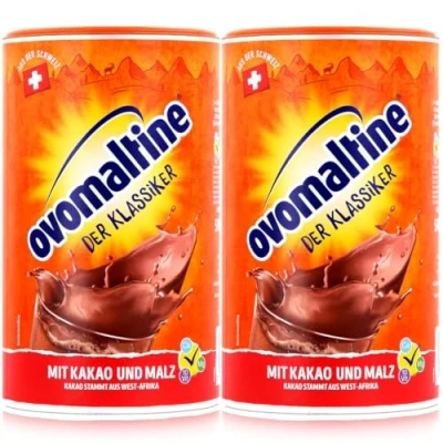 Abbildung von Ovomaltine Getränkepulver Dose, 2er Pack (2 x 500 g)