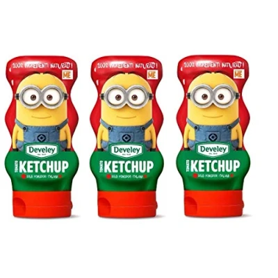 Abbildung von 12x Develey Ketchup Squeeze 250ml Würzsaucen nur mit italienischen Tomaten 100% natürliche Zutaten