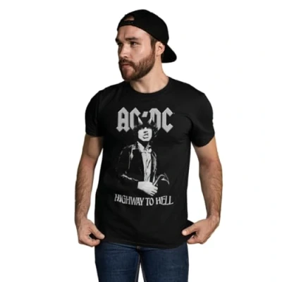 Abbildung von AC/DC Herren Meacdcrts089 T Shirt, Schwarz, L