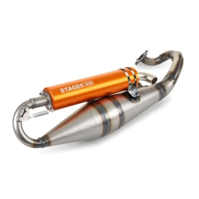 Abbildung von Auspuff Stage6 Pro Replica MK2 Orange Minarelli liegend / China 2 Takt