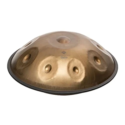 Abbildung von SELA Unity Handpan C# Kurd (432 Hz) I Handmade Premium Qualität geeignet für Anfänger &amp; Profis Edelstahl Percussion Instrument inkl. gepolsterter Tasche Pantam SE 215 Stainless Steel Gold