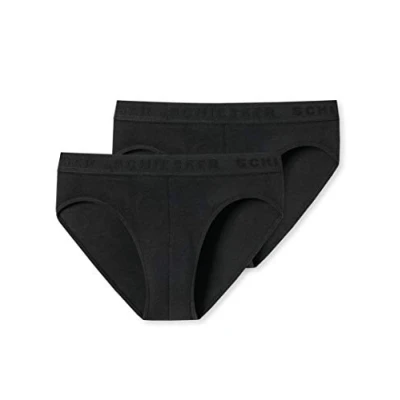 Abbildung von Schiesser Organic Cotton 2 PACK Slip für Kinder, Größe: 164, Schwarz