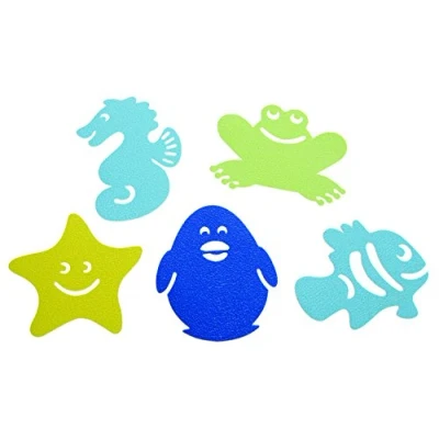 Abbildung von Dreambaby G129 Watch Your Step Antirutsch Matte rutschfeste Dusch und Wannen Einlage Pads Kindersicherheit (10er)