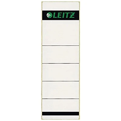 Abbildung von Leitz Rückenschild selbstklebend für Standard und Hartpappe Ordner, 100 Stück, 80 mm Rückenbreite, Kurzes breites Format, 62 x 192 mm, Papier, grau, 16421085
