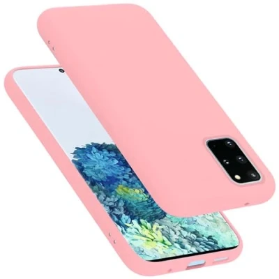 Abbildung von Cadorabo Hülle kompatibel mit Samsung Galaxy S20 PLUS Silikon Handyhülle für Case aus flüssigem stoßfeste dünne TPU Schutzhülle LIQUID PINK