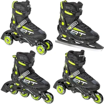 Abbildung von Rollschuhe Verstellbare Schlittschuhe 4in1 Profession Schwarz/Limonium