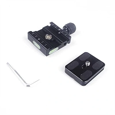 Abbildung von ANGEEK QR50 Tripod Ball Head Mount Adapter pu50 RRS Quick Shot Release Clip Plate clamp for Arca Swiss DSLR Camera