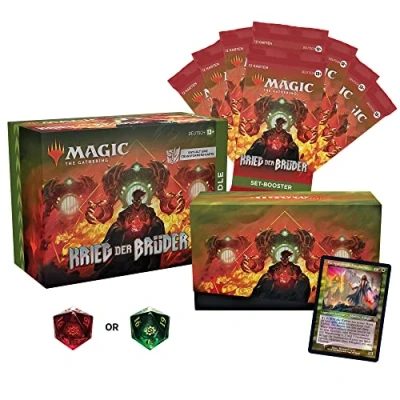 Abbildung von Magic: The Gathering Krieg der Brüder Bundle Transformers Karten, 8 Set Booster und Zubehör (Deutsche Version)