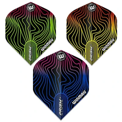 Abbildung von WINMAU Prism Bright Alpha Solar Dartpfeil Flüge Set, 3 Sets pro Packung (insgesamt 9 Flights)
