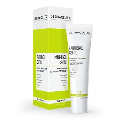 Abbildung von Dermaceutic Panthenol Ceutic nährende und regenerierende Salbe mit Panthenol, Sheabutter, Bienenwachs Vitamin E Sofortige Linderung bei trockener, empfindlicher gereizter Haut 30 g